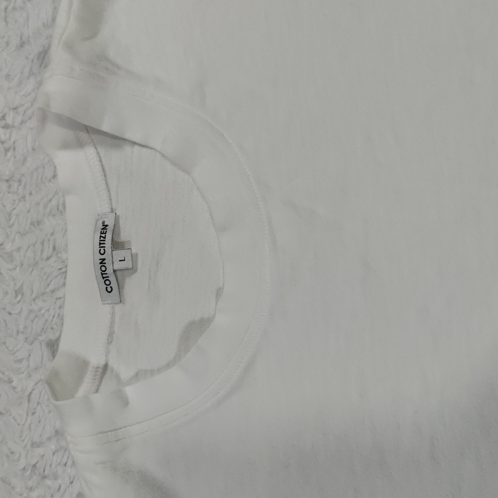 490. Cotton Citizen Classic Crewneck Tee | Color: White - Picture 5 of 11